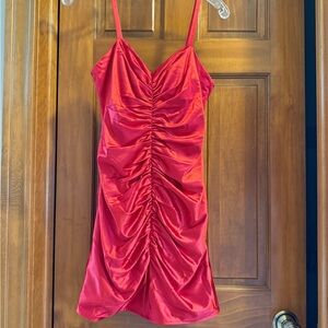 Red Satin Dress